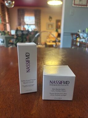 NASSIFMD Skin Barrier Balm & Hydro-Screen Serum - White Packaging